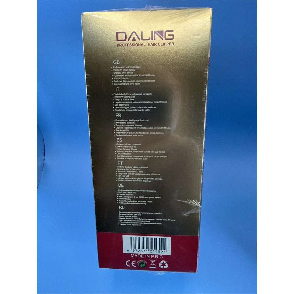 DALING Cordless Hair Clipper DL-0049 LED 2000mAh